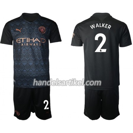 Manchester City Kyle Walker 2 Kinder Auswärts Trikotsatz 2020/21 Kurzarm (+ Kurze Hosen)